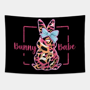 abstract pink bunny babe Tapestry