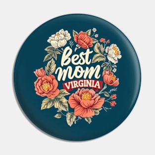 Best Mom From VIRGINIA, mothers day USA, presents gifts Pin