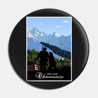 Chamonix,Mont Blanc,Travel Poster Pin