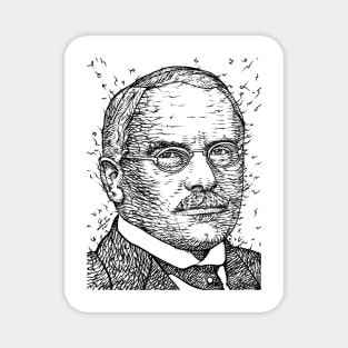 CARL JUNG - ink portrait .2 Magnet