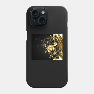 Design with Foil and Black Orchids Phone Case