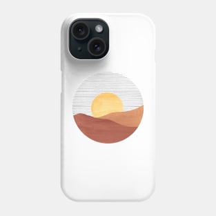 Abstract circle sunset Phone Case