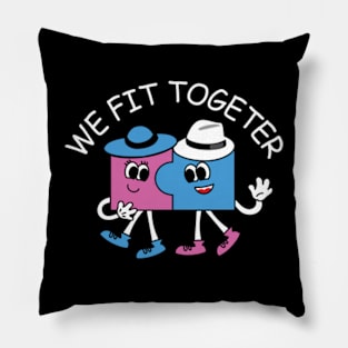 Cute Puzzle Couple Pillow