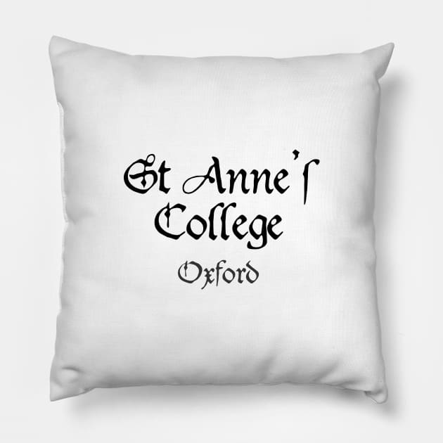 Oxford St Anne's College Medieval University Pillow by RetroGeek