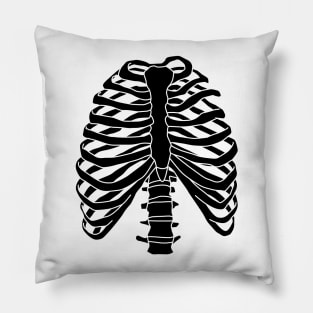 Skeleton Rib Cage Funny Halloween Anatomy Costume Pillow