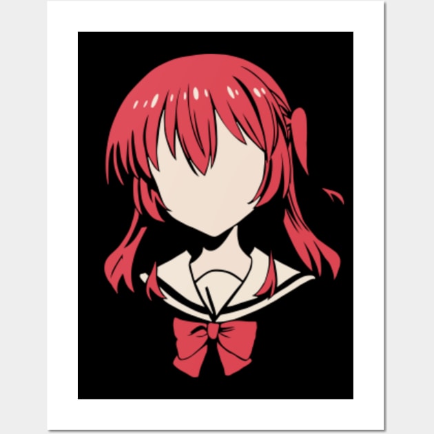 Bocchi the Rock Anime Characters Red Haired Girl Ikuyo Kita Pfp in  Minimalist Vector Art (Transparent) - Bocchi The Rock - Posters and Art  Prints