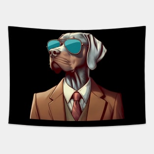 Funny Weimaraner with Sunglasses Tapestry