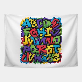 Alphabet graffiti Tapestry