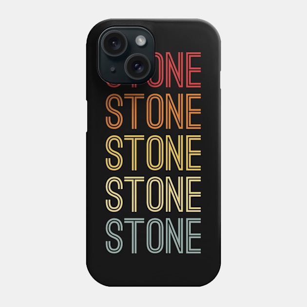 Stone Name Vintage Retro Pattern Phone Case by CoolDesignsDz