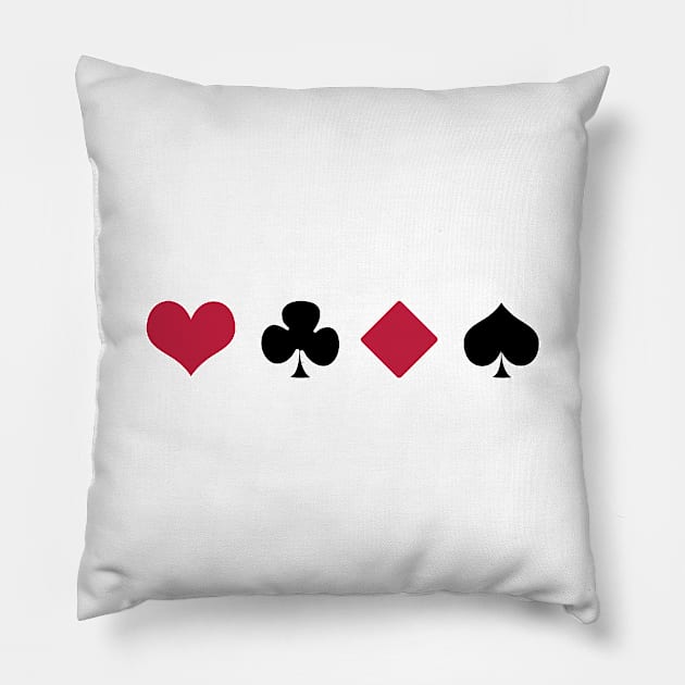 Card Suits Pillow by MrLarry