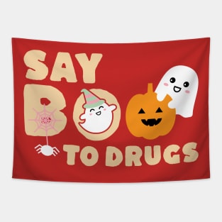 Say Boo To Drugs Cute Tapestry