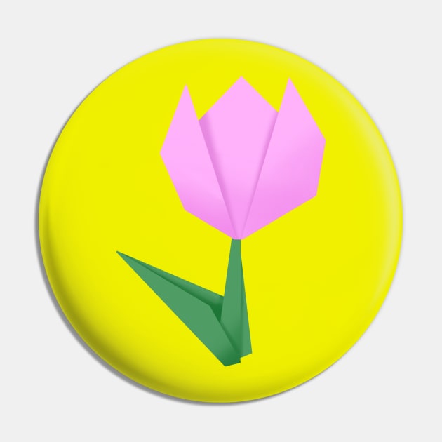 Tulip origami Pin by eva_karabanova