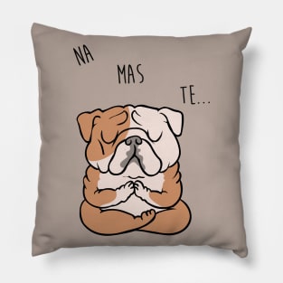 NAMASTE English Bulldog Pillow