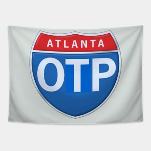 Atlanta Outside The Perimeter Road Sign Tapestry