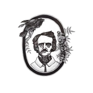 Edgar Allan Poe Illustration by Ash Claise T-Shirt