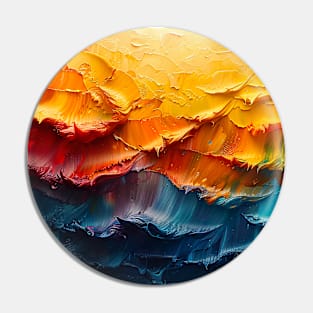 Beautiful abstract depiction of deep blue ocean in golden hour Pin