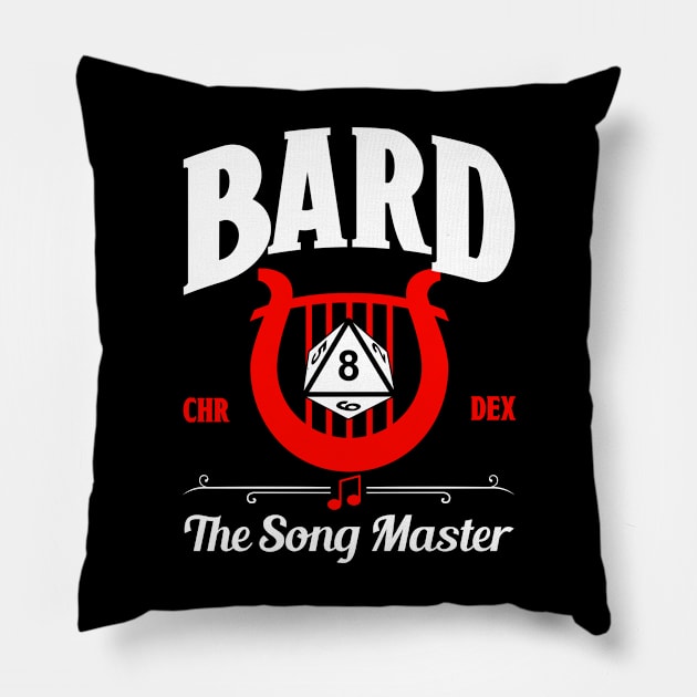 D&D Character Class Bard Pillow by Meta Cortex