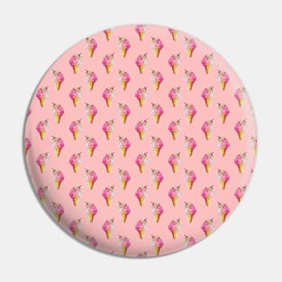 Pink Icecream Turtle Pattern Pin