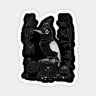 WOODPECKER AT TEA PARTY Magnet