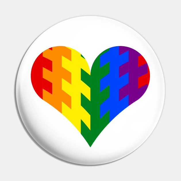 LGBT Heart Pin by kallyfactory