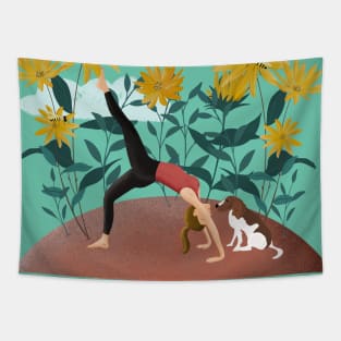 UP DOG YOGA SPRINGER Tapestry