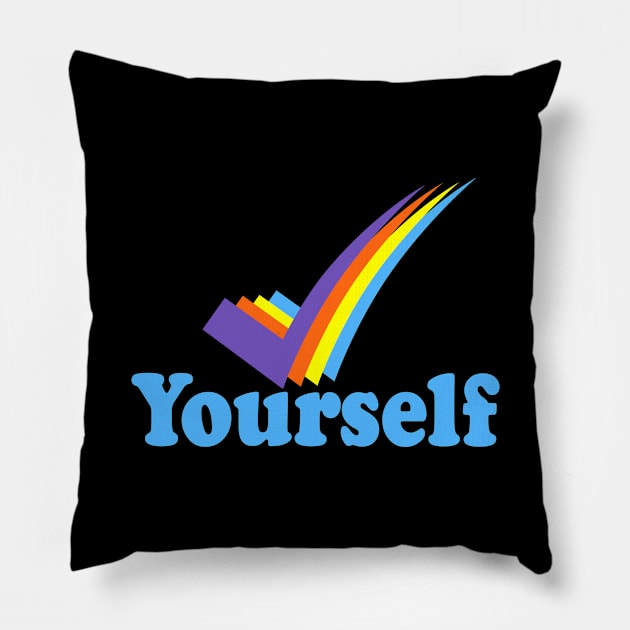 Check Yourself Pillow by djazstas