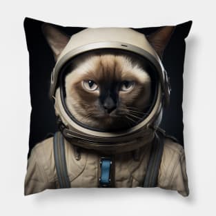 Astronaut Cat in Space - Siamese Pillow