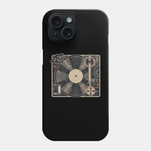 45 Record Adapter (Distressed) Phone Case