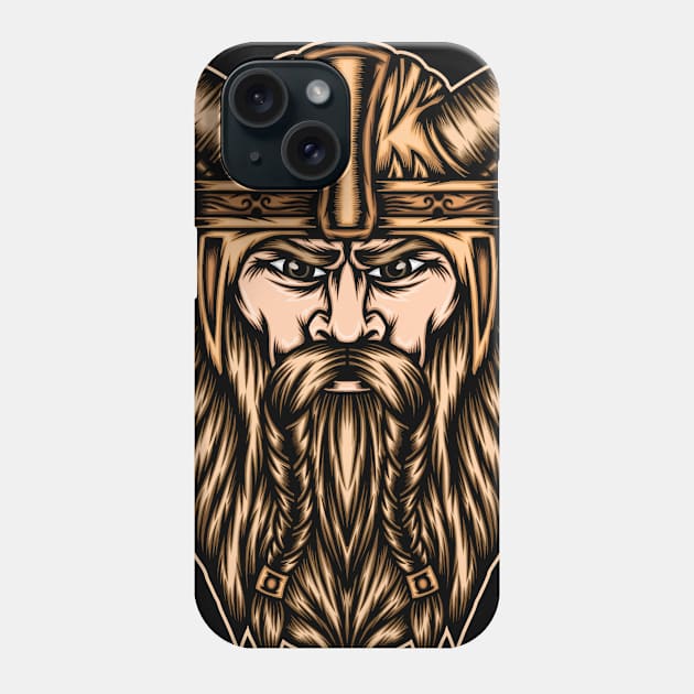 Viking warrior illustration Phone Case by WODEXZ