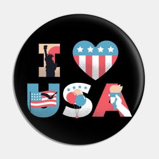 I love USA US-Shirt New York Pin