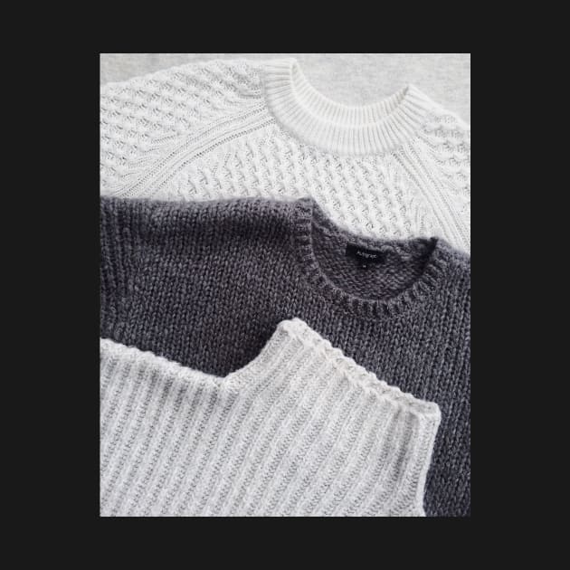 Close up photo of three sweatshirts by mydesignontrack