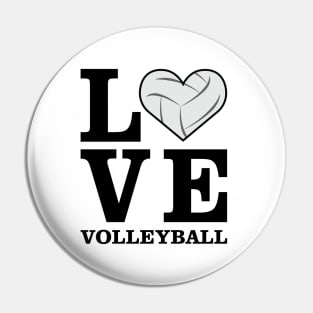 Love Volleyball Pin