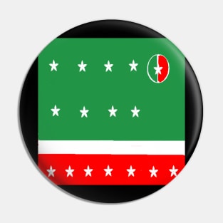 Sporty Italian Design on Black Background Pin