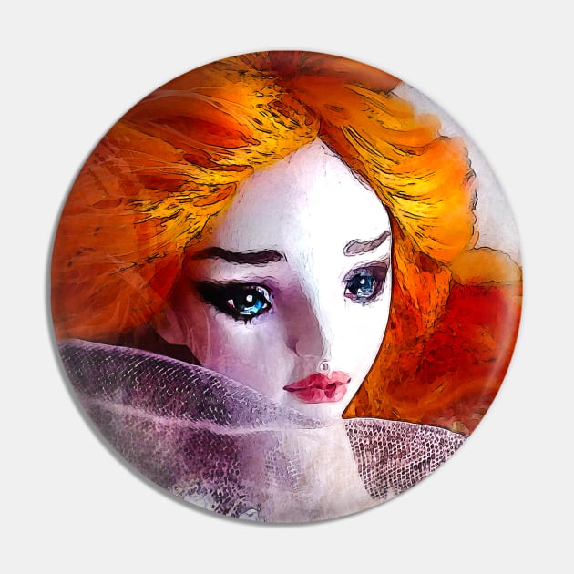 Fire angel fairy Pin by Paulina Gravagno