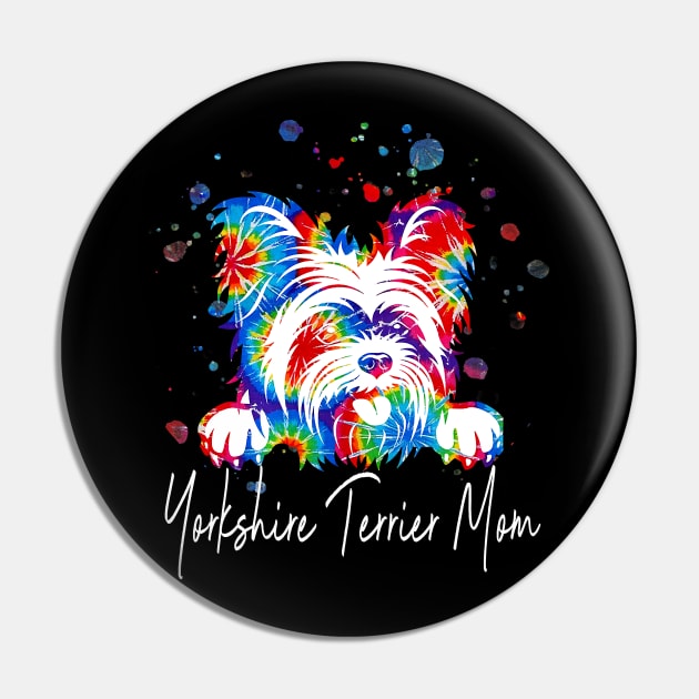Yorkshire Terrier Dog Colorful Rainbow Pin by IainDodes