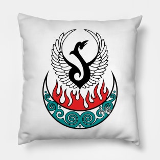 Pictish Crescent Rising Phoenix Pillow