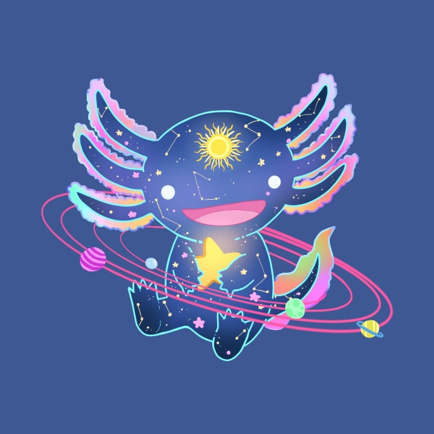 Axolotl Orbit by paintdust