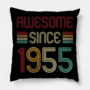 Vintage Awesome Since 1955 Pillow