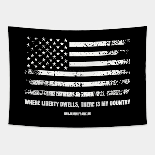 American flag, Benjamin Franklin Tapestry