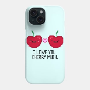 Pixelated Cherry Love Phone Case