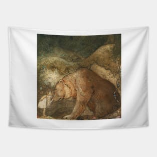 Princess and Bear illustration by John Bauer Tapestry