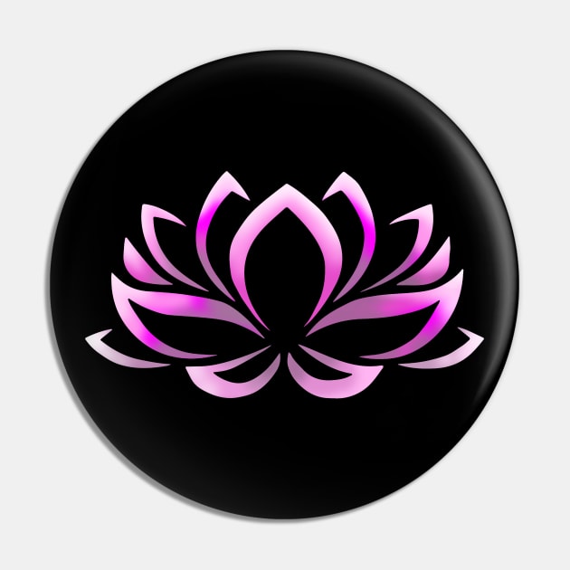 Lotus Flower in Pink Pin by MettaArtUK