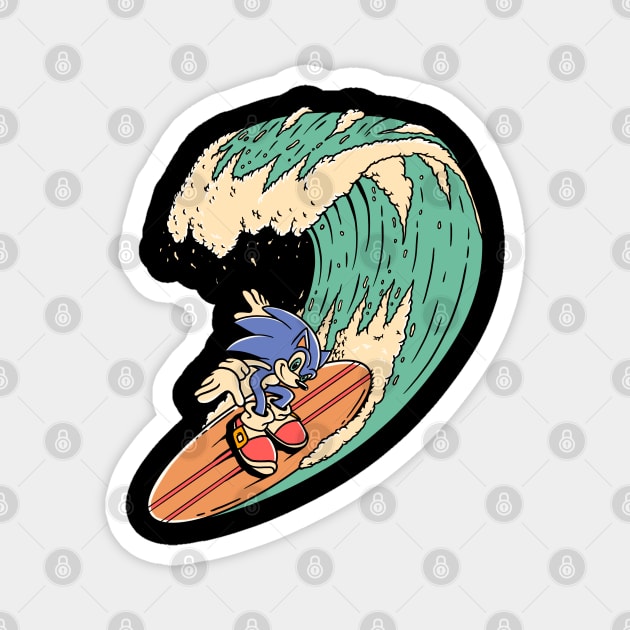 Sonic Surfboarding Magnet by iartdsgn