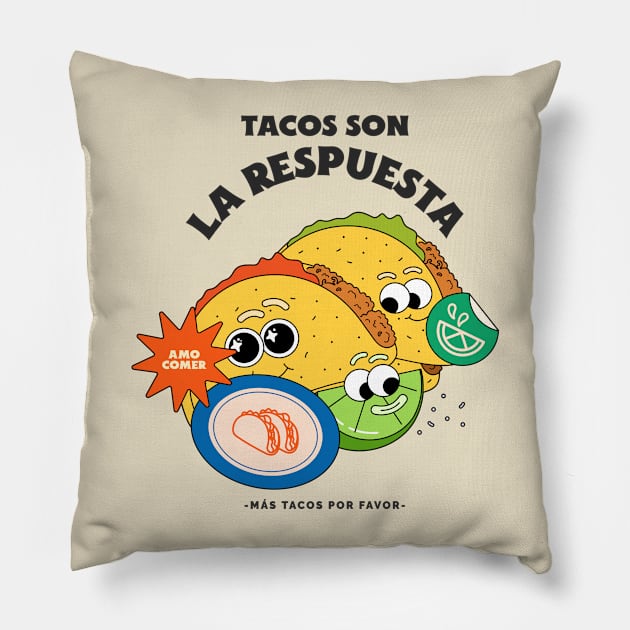 Tacos Taco Lover I Love Tacos Pillow by Tip Top Tee's