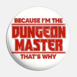 D&D Dungeon Master Grunge Pin