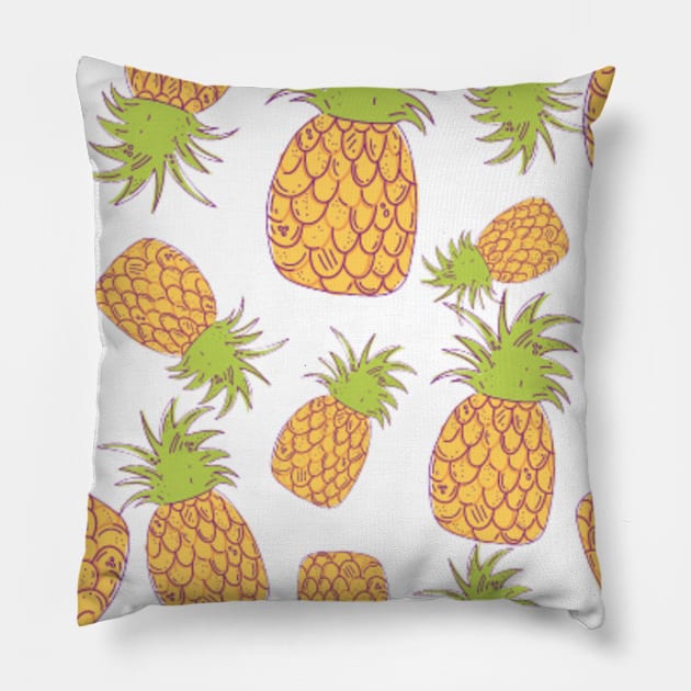 Golden pineapple design 101 Pillow by Kaalpanikaa