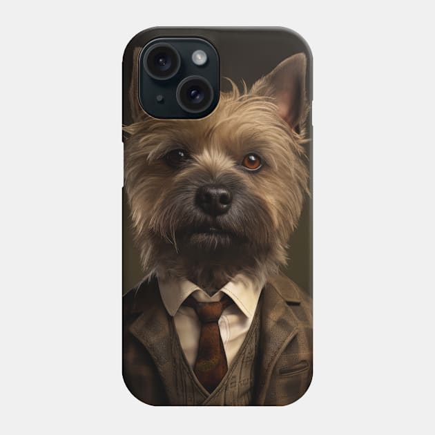 Cairn Terrier Dog in Suit Phone Case by Merchgard