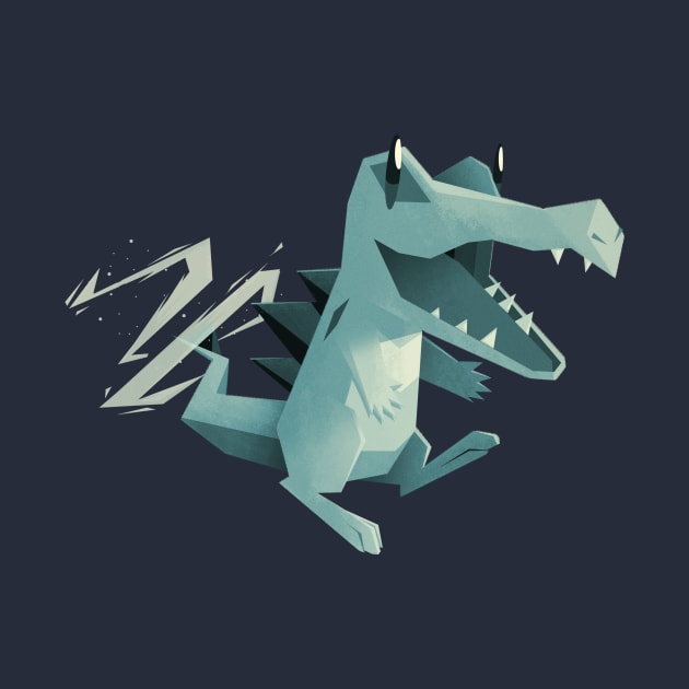 Funny Crocodile by Polygonal Mess