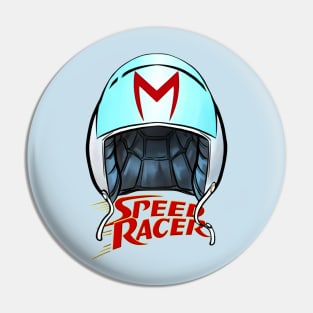 speed racer helm retro Pin