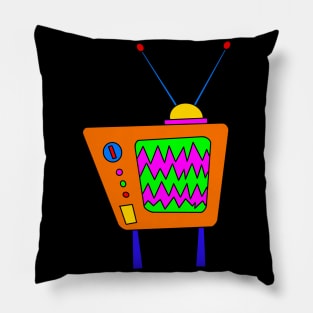 Retro TV Design Pillow